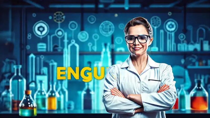 Ingeniera lidera equipo en laboratorio futurista