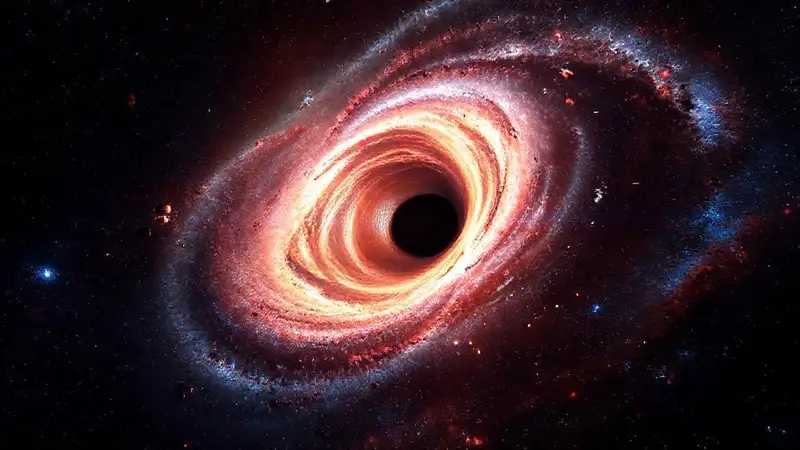 Agrupa un agujero negro y galaxias distantes
