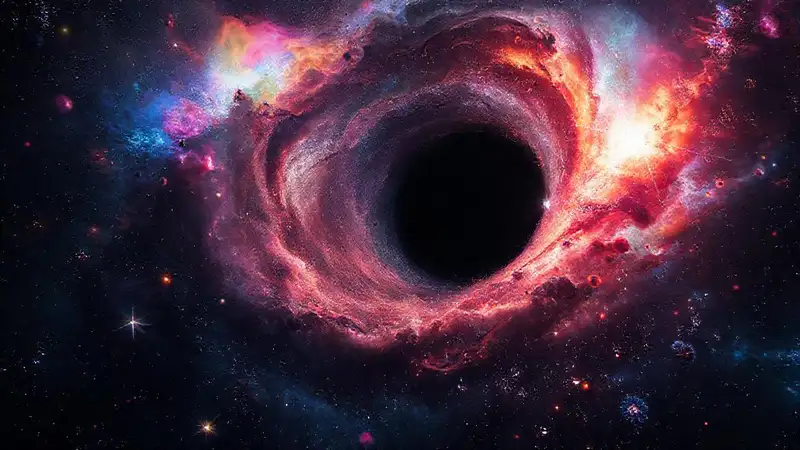 Galaxia, nebulosas, gases vibrantes y estrellas