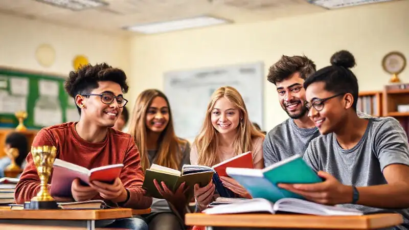 Estudiantes motivados en un aula inspiradora