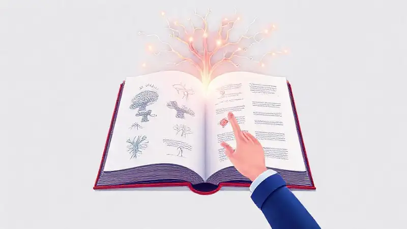 Libro abierto con diagramas y conexiones neuronales