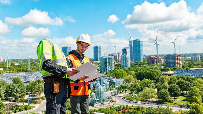 Estudiantes de ingeniería civil en proyectos sostenibles