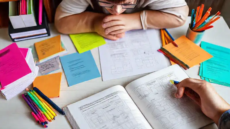 Espacio de estudio organizado y motivador
