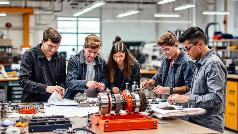 Estudiantes y profesionales en taller de innovación