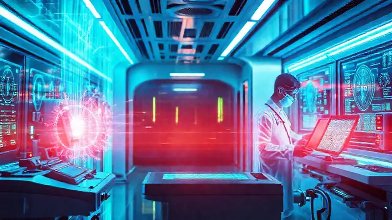 Tecnología médica futurista y avanzada en hospital