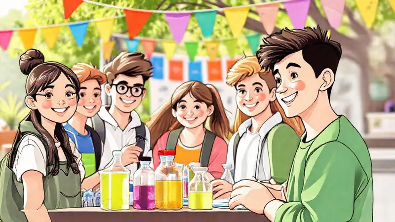 Estudiantes jóvenes en actividades educativas al aire libre