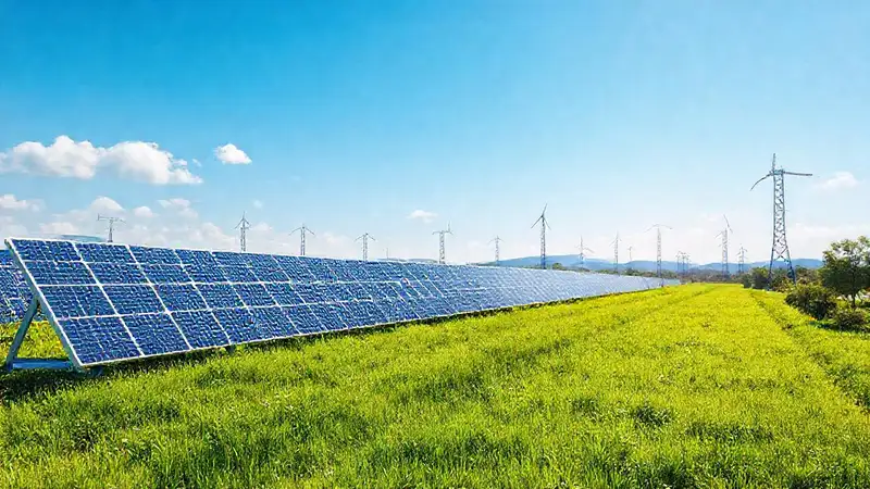 Energía renovable con tecnología moderna y sostenible