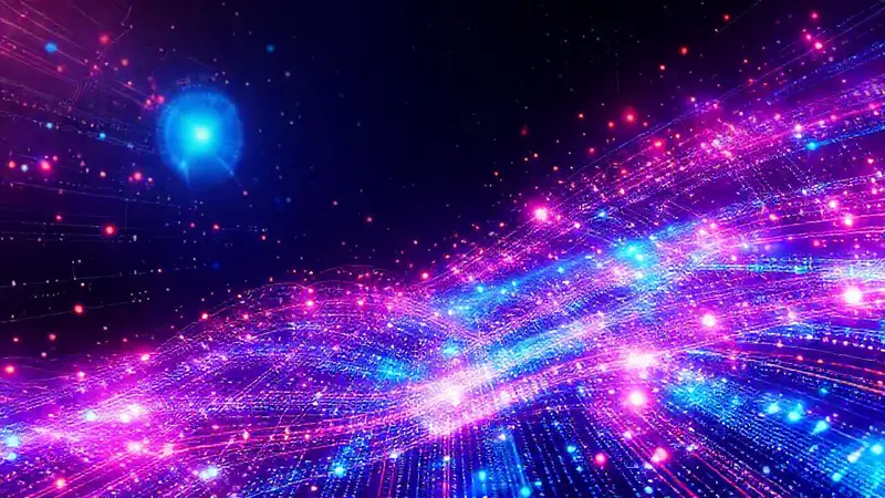 Distribución de energía científica, estilo futurista digital