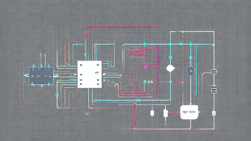 Esquema de circuito RL colorido y moderno