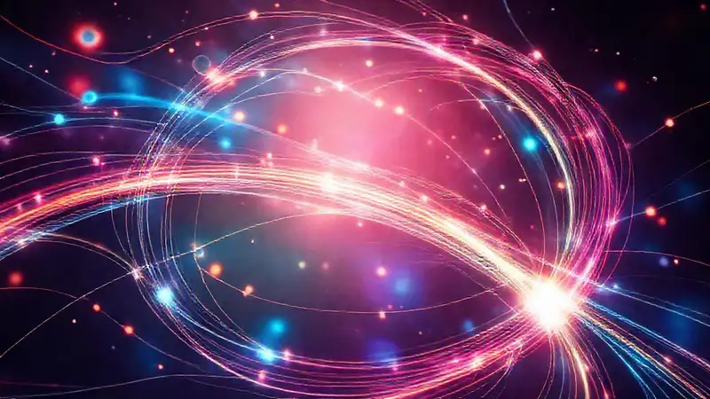 Arte conceptual con energías abstractas y dinámica