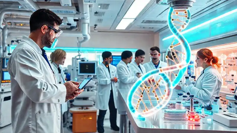 Laboratorio innovador de ingeniería biomédica futurista