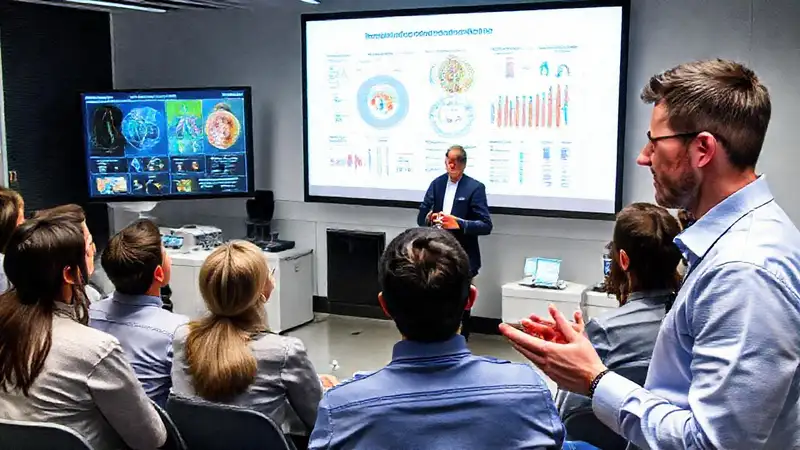 Presentación de ingeniería biomédica con visuales impactantes