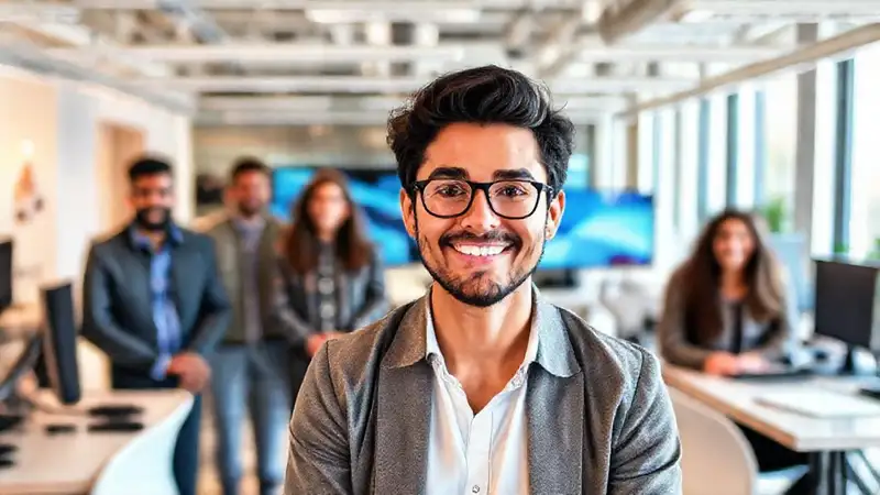 Entrevista profesional en oficina moderna y amigable