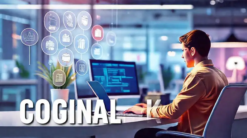 Perfil digital moderno en ambiente profesional vibrante
