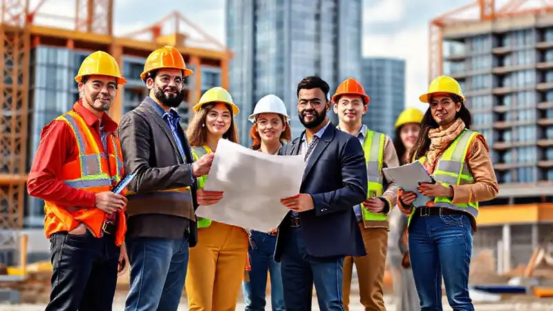 Equipo de ingeniería lidera construcción moderna