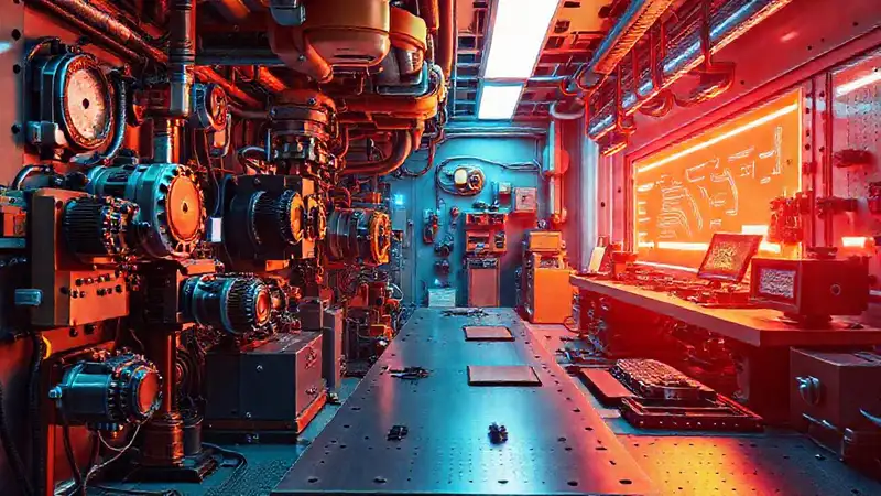 Espacio de ingeniería futurista y creativa