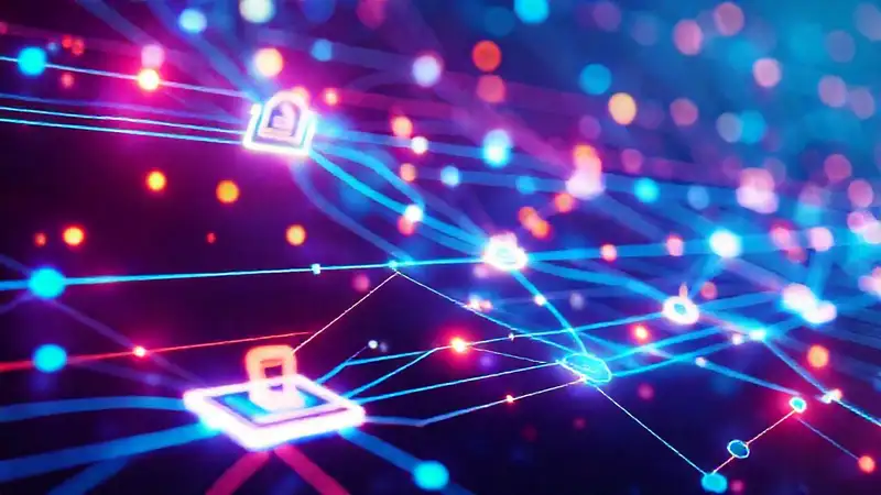Red digital, circuitos y tecnología futurista
