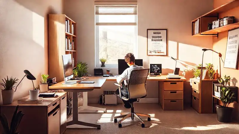Espacio de estudio moderno y cómodo