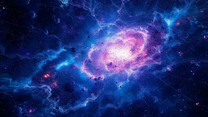 Estructuras cósmicas coloridas en el espacio profundo