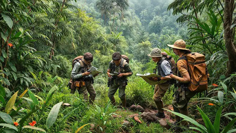 Investigadores en selva exploran flora y fauna