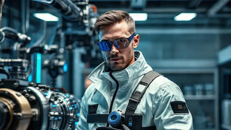 Componentes mecánicos futuristas, innovación y tecnología