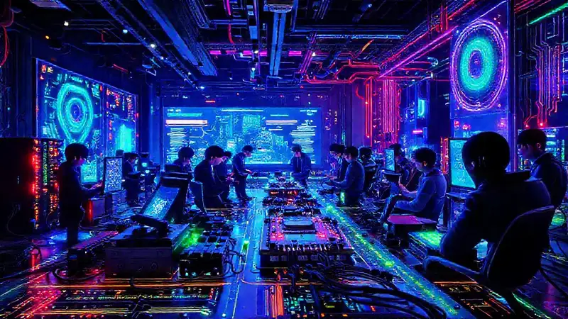 Tecnología moderna y gadgets futuristas vibrantes