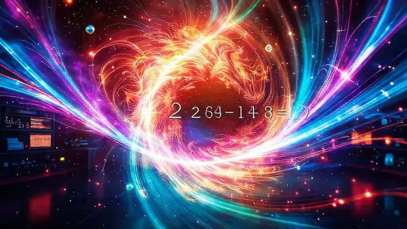 Arte digital de ciencia y espacio futurista