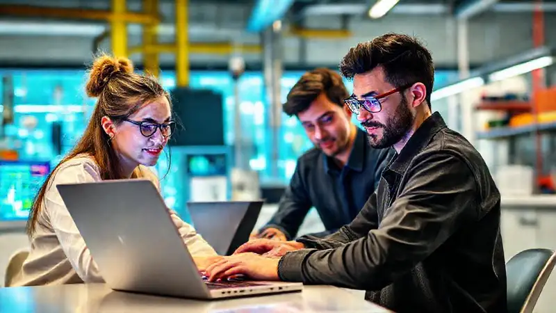 Estudiantes usan software de ingeniería química