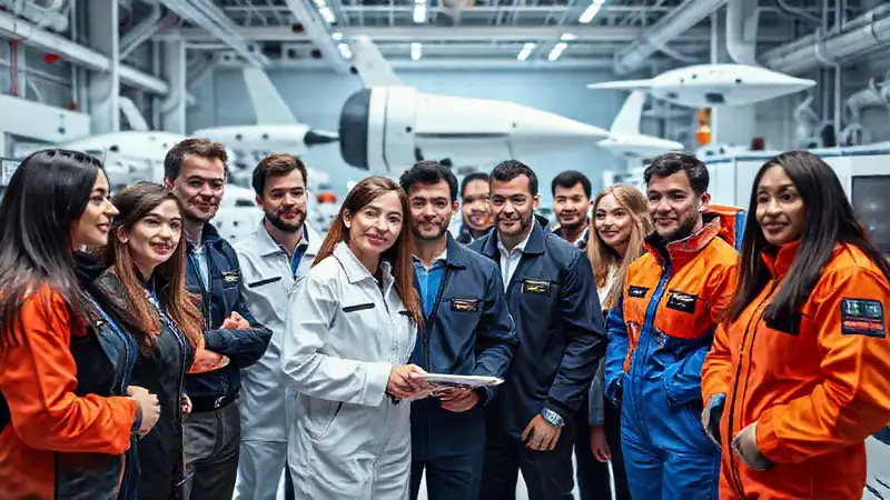 Profesionales en laboratorio colaborando con modelos espaciales
