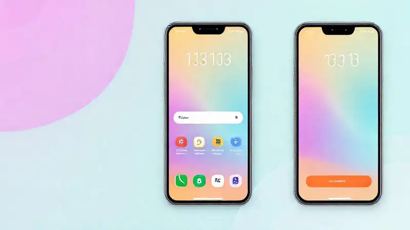 Diseño móvil moderno y colorido, sencillo y atractivo