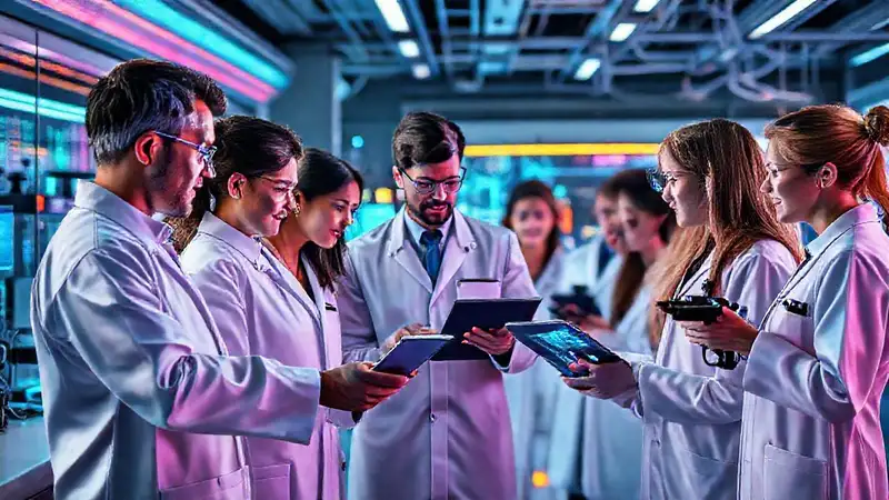 Dispositivos médicos innovadores en laboratorios futuristas