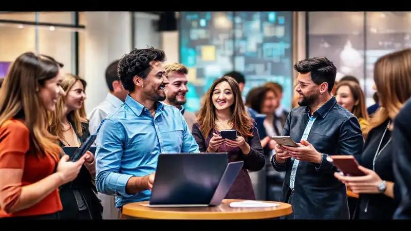Evento de networking con personas y tecnología