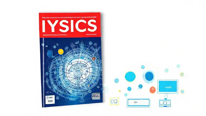 Diseño moderno de revista científica en física