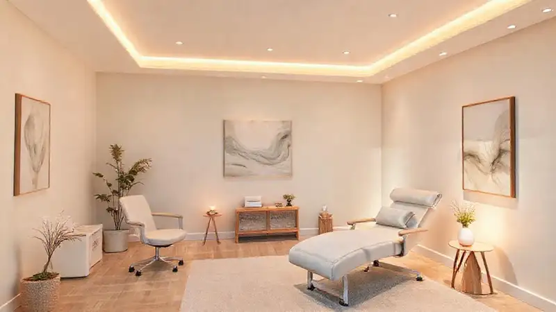 Habitación de terapia tranquila y armoniosa