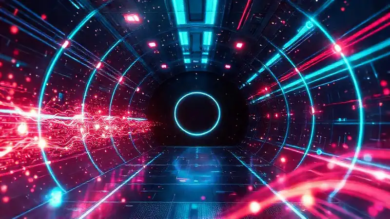 Efecto túnel cuántico en laboratorio futurista