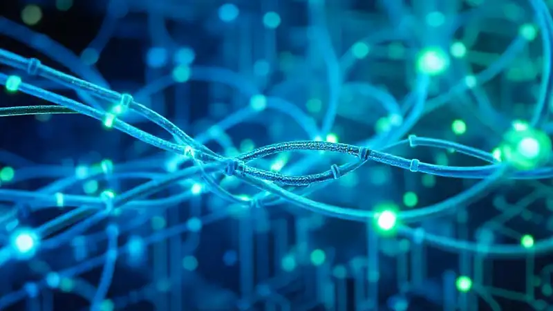 Cableado y tecnología digital futurista