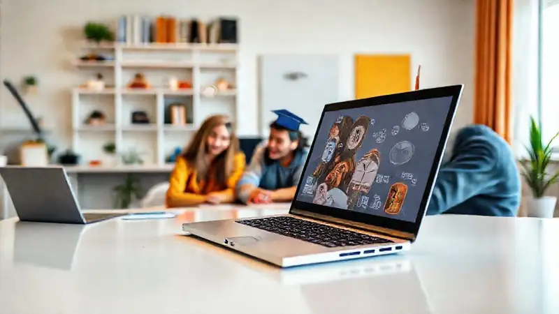 Estudiantes estudiando en oficina moderna digital