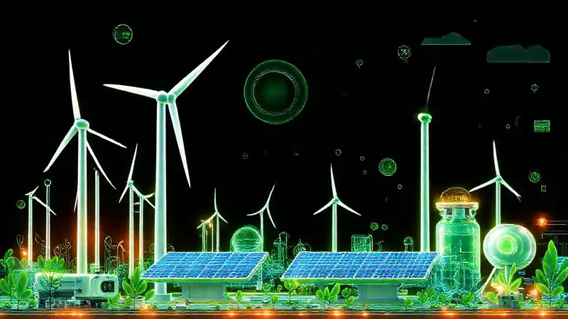 Tecnología moderna y ecológica de energía renovable