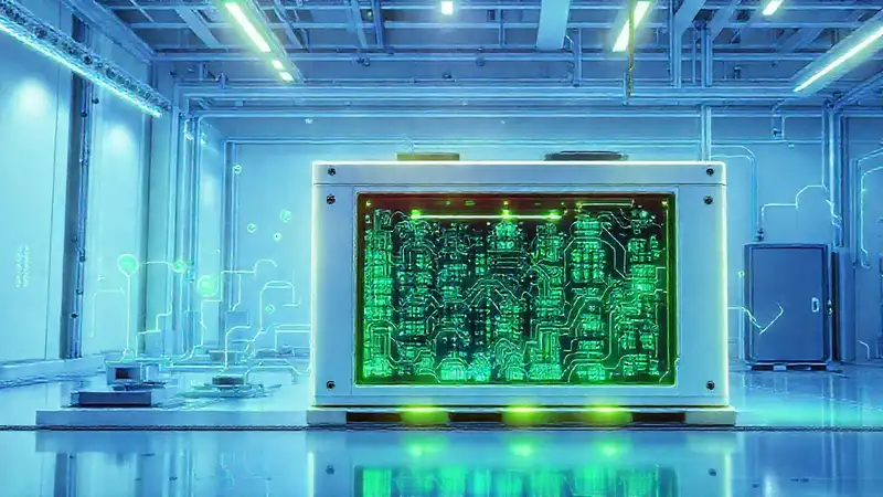 Batería de litio moderna y ecológica futurista