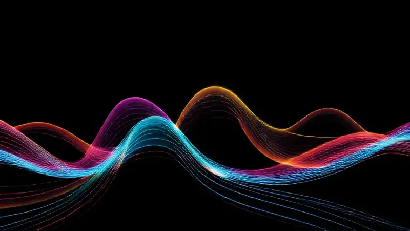 Diagrama científico de ondas energéticas modernas
