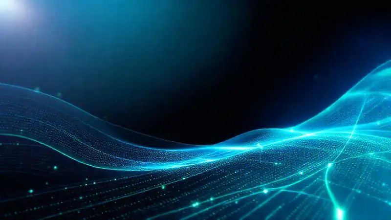 Campo de energía digital futurista y vibrante