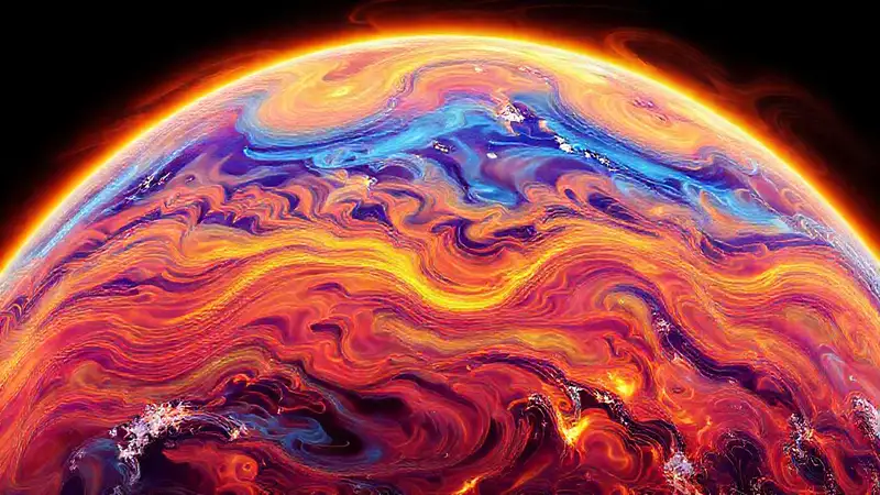 Visualización científica de la convección terrestre energética