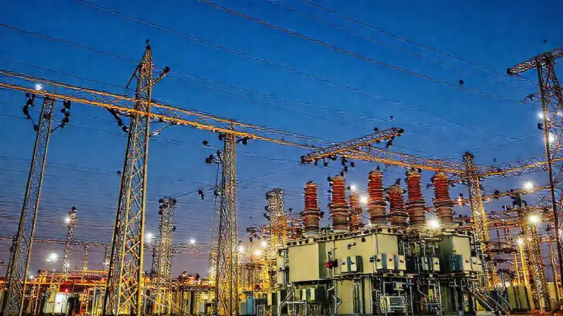 Subestación eléctrica moderna y energética urbana