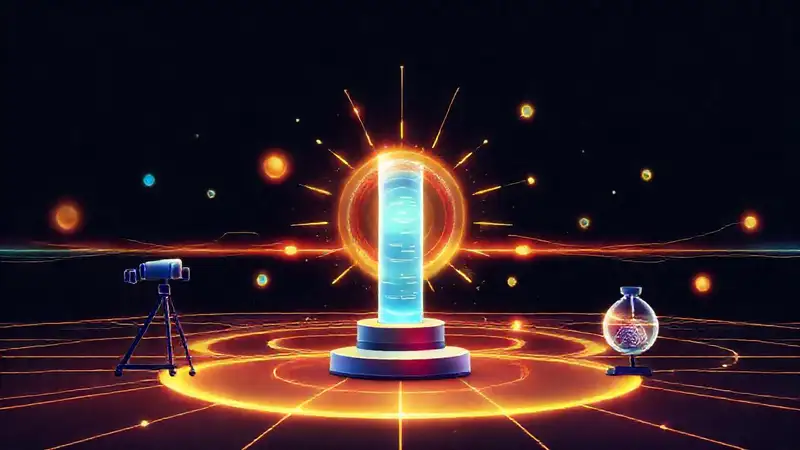 Ilustración de medición de campo energético vibrante
