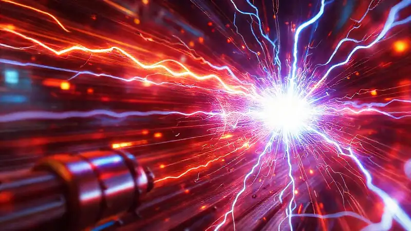 Representación visual de energía y objetos reactivos
