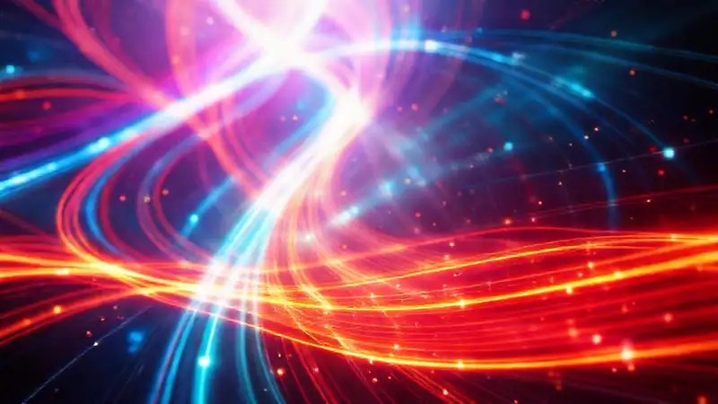 Líneas de energía abstracta y movimiento vibrante