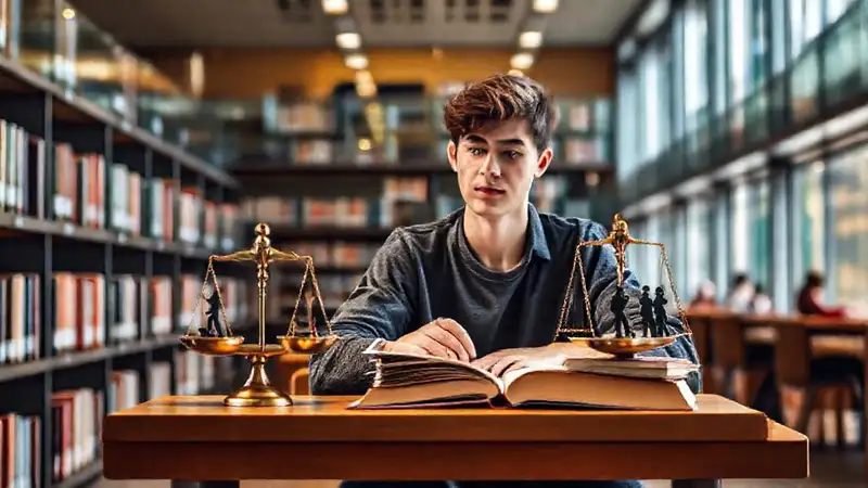Estudiante equilibrando estudio y actividades sociales