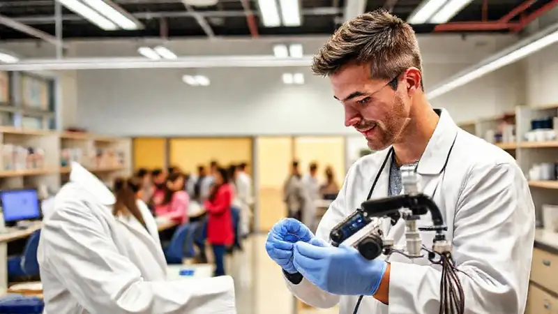 Ingeniero biomédico en laboratorio y clínica