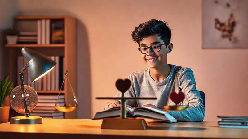 Estudiante feliz