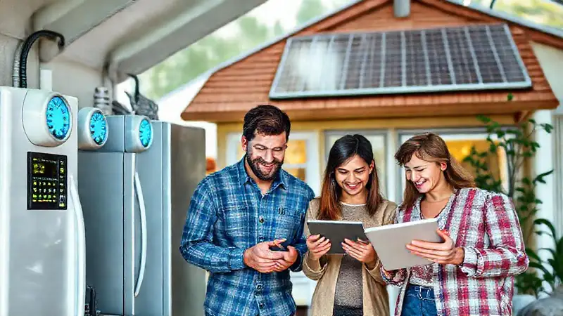 Hogar ecológico y moderno con tecnología eficiente